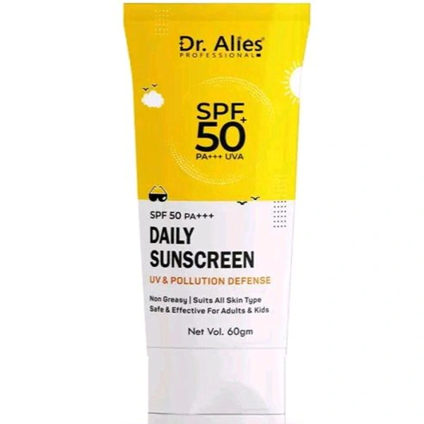 Dr. Alies Professional Sunscreen Lotion SPF50 PA+++ Sunblock Cream For Indian Skin - SPF 50 PA+++ - SPF 50+++ PA+++