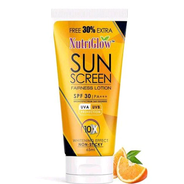 Nutriglow  NutriGlow Sunscreen Fairness Lotion SPF 30 PA+++, 65ml