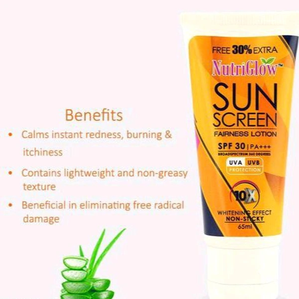 Nutriglow  NutriGlow Sunscreen Fairness Lotion SPF 30 PA+++, 65ml