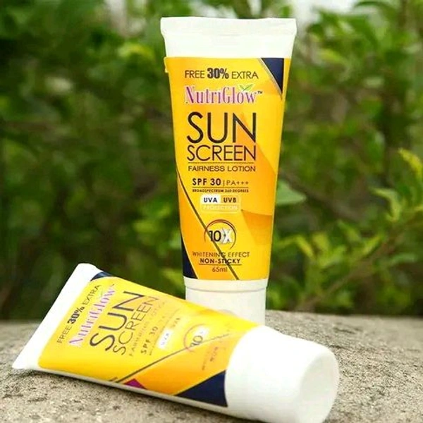 Nutriglow  utriglow Set of 2 Sun Screen Fairness Lotion SPF 30, Non Sticky and Whitening Effect (65ml Each)