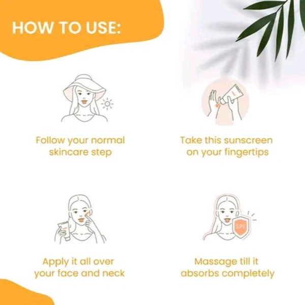 Nutriglow  NutriGlow NATURAL'S Advanced Pro formula Papaya Sunscreen Spf 50, No White Cast, All Skin types, 100 gm
