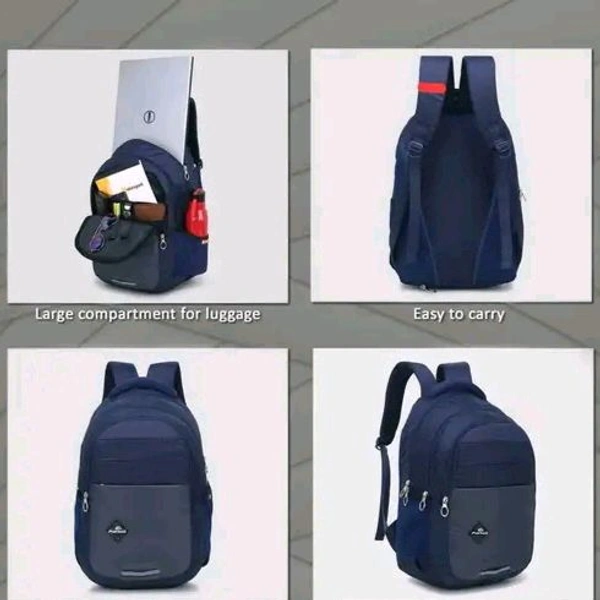 Bagwala Backpack Durable Backpack Casual Large-Capacity Male Travel Junior High School India Version Female Student Trendy Bags - Blue