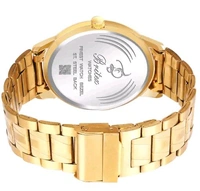 Britex BRITEX Smart Original Gold Plated Chain Quartz Watch For Men/Boys - Black