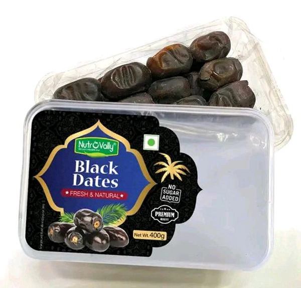 Nutrovalley  NutroVally - Premium Black Dates for Strong Bones | 100% Fresh & Natural | Antioxidants Rich Dry Dates - 800gm