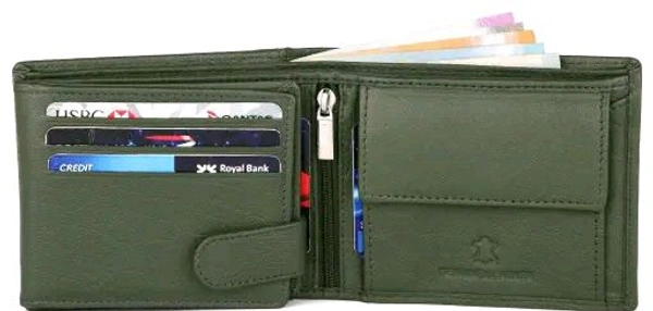 Trendy WildHorn Green RFID Protected 100% Genuine Leather Wallet for Men? - Teal