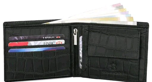 Wildhorn WildHorn® RFID Protected 100% Genuine Leather Wallet for Men  - Black