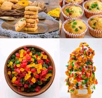 Freshana Tutti Frutti Papaya Cherry, Multicolour, 400g Topping, icing for Cakes, Breads Jelly Beans - 200g