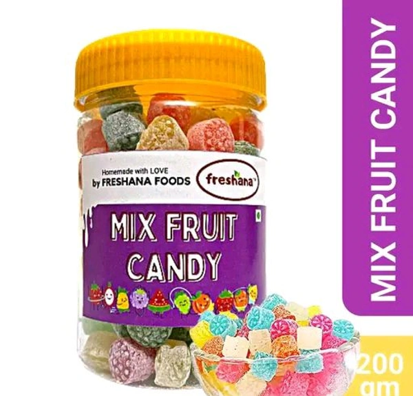 Freshana Mix Fruit Candy 200G Mouth Freshener Colourful Candies Khati Meethi Goli for Kids