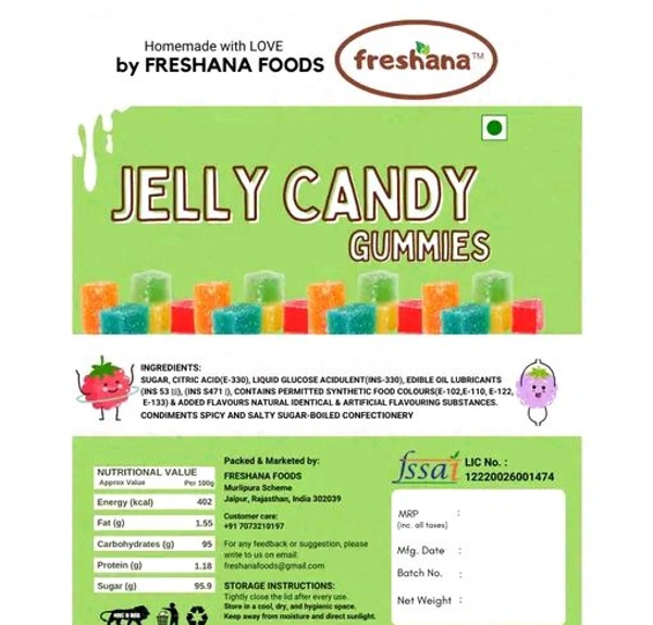 Freshana Jelly Candy 200G Sugar Coated Soft Colourful Jelly Bites