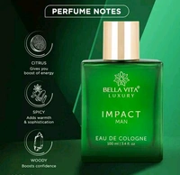 Bella Vita Organic Impact EDC Perfume For Men with Long Lasting Fragrance - 100 ml - Impact  EDC