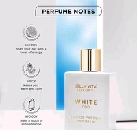 Bella Vita Organic Impact EDC Perfume For Men with Long Lasting Fragrance - 100 ml - White OUD