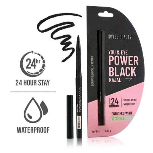 Swiss Beauty You & Eye Power Black Kajal - (0.30g)