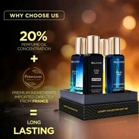 Bella Vita Men's Luxury Collection Gift Set 4x20 ml (CEO Man Intense,BLU Man,Ocean Man, OUD Gold) (Pack of 4)