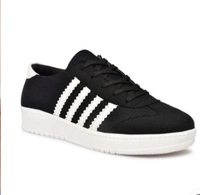 Men Lace-Up Sneakers With Faux Leather Upper - 6, Black