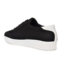 Men Lace-Up Sneakers With Faux Leather Upper - 6, Black