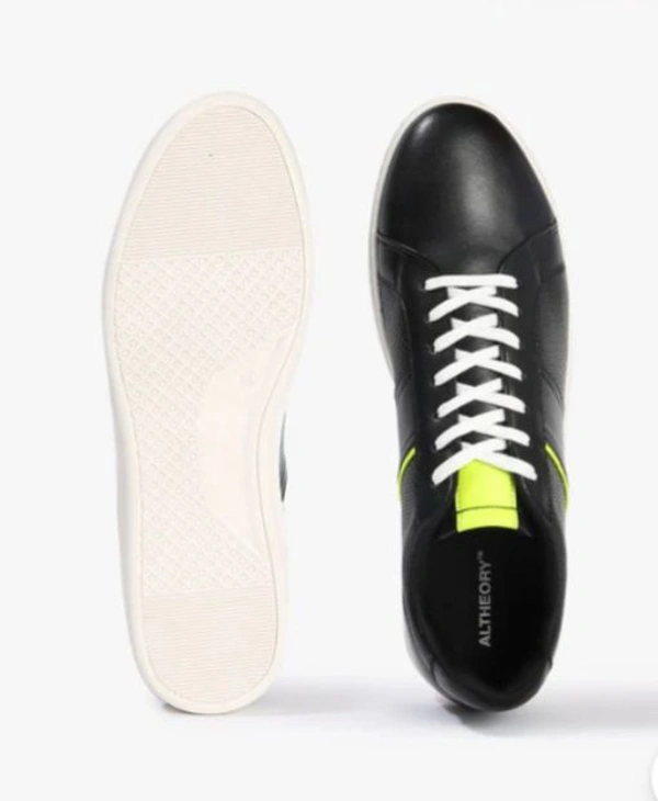 Low Top Lace-Up Sneakers  - Black, 9