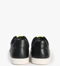 Low Top Lace-Up Sneakers  - Black, 9