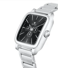 Men Analogue Watch With Deployant Clasp - Silver, OS