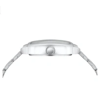 Men Analogue Watch With Deployant Clasp - Silver, OS