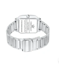 Men Analogue Watch With Deployant Clasp - Silver, OS