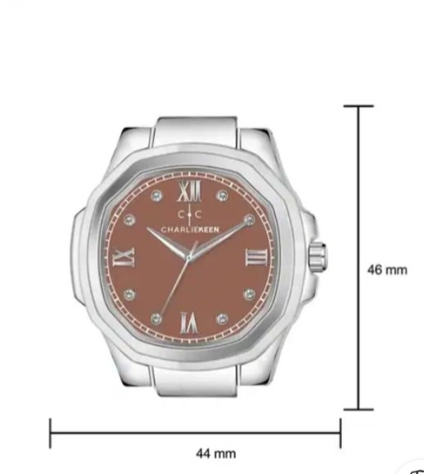 CHARLIEKEEN CC-GSQ00020-BROWN-CH Analogue Watch with Deployant Clasp - Brown, OS