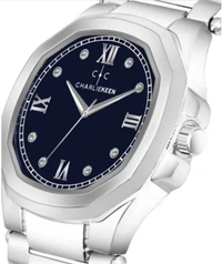 CHARLIEKEEN CC-GSQ020-BLU-CH Men Round-Dial Analogue Watch - Navy Blue, OS
