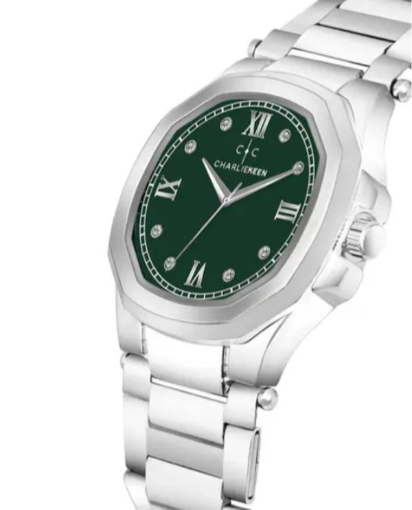 CHARLIEKEENCC-GSQ020-GRN-CH Men Round-Dial Analogue Watch - Cyprus, OS