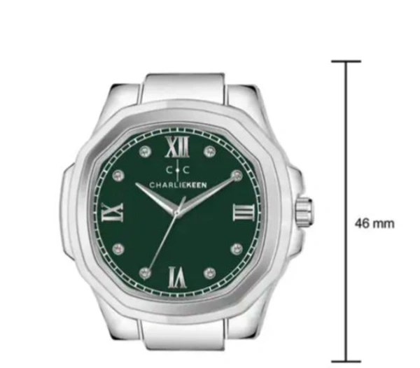 CHARLIEKEENCC-GSQ020-GRN-CH Men Round-Dial Analogue Watch - Cyprus, OS