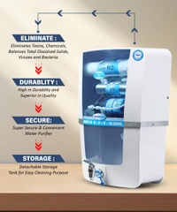 Advance Plus 12L RO+UV+UF+TDS Water Purifier for Home (White, Blue)