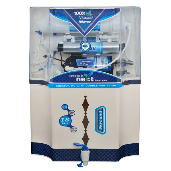 SkyLand 18L RO+UV+UF+TDS Water Purifier for Home (White)