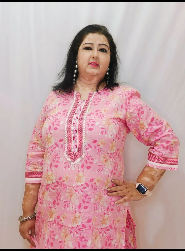 Baby Pink With Floral Print