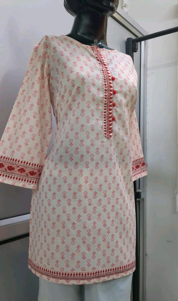 White With Pink Print