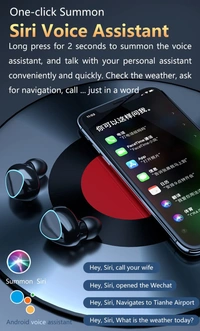 M10 TWS Bluetooth V5.1 in-Ear Wireless Earbuds with Upto 3 Hours Playback Stereo Sports Waterproof Bluetooth Earph Color:  Black 