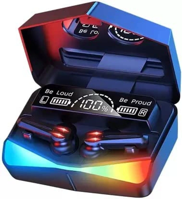 M28 Wireless Earbuds TWS Bluetooth 5.1 Gaming Monster Earphones Touch Control Headphones Microphone Mirror Screen Mini LED Display - Excellent Sound Ensure Fast  Stable Connection Waterproof 
