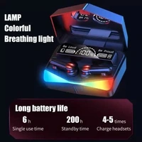 M28 Wireless Earbuds TWS Bluetooth 5.1 Gaming Monster Earphones Touch Control Headphones Microphone Mirror Screen Mini LED Display - Excellent Sound Ensure Fast  Stable Connection Waterproof 