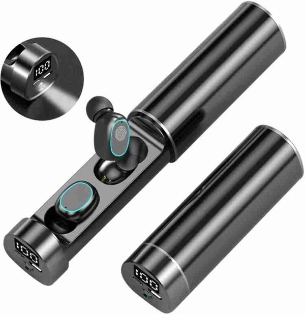 N21 TWS Earbuds with Magnetic Design and Shocking Audio Visual Automatic Pairing and Long Battery Life Color:  Black 