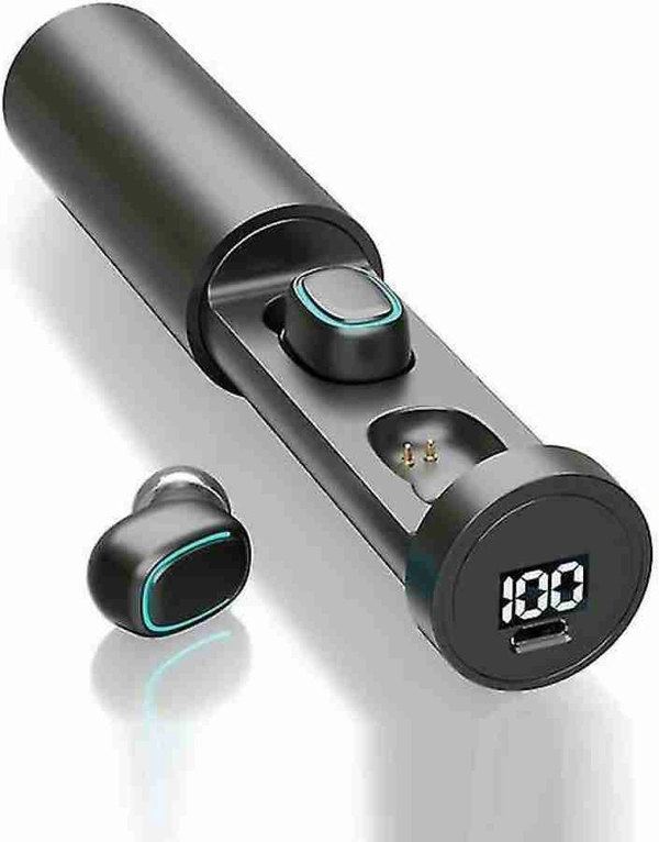 N21 TWS Earbuds with Magnetic Design and Shocking Audio Visual Automatic Pairing and Long Battery Life Color:  Black 