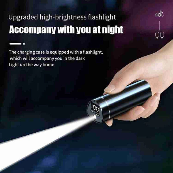 N21 TWS Earbuds with Magnetic Design and Shocking Audio Visual Automatic Pairing and Long Battery Life Color:  Black 