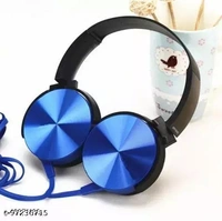 LEZZIE Extra bass Bluetooth Headset with Deep bass Wired Headset (Blue, On the Ear)