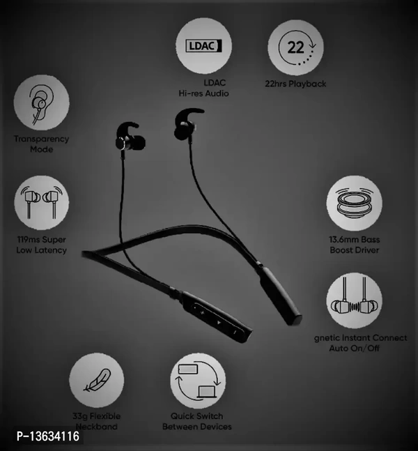  Bluetooth On Ear Headphones with Mic, Upto 15 Hours Playback, 40MM Drivers, Padded Ear Cushions