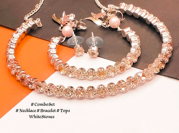 Luxury Rondo  Necklace1 tops2 bracelet1 free size American styling Minimum only online Payment Accept  - Peach Schnapps