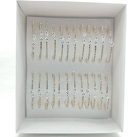 American Styling Kada  AD FREE SIZE FULL STONE BRACELET 101SKU : AD KADA ROSE 6pice  - Silver, Free Size