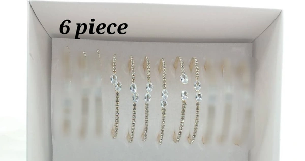 American Styling Kada  AD FREE SIZE FULL STONE BRACELET 101SKU : AD KADA ROSE 6pice  - Gold