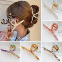 505 Naievear Hair Claw Clip Solid Color Elegant Acrylic Clamp Non-slip Styling - 6 mixed colors, Large