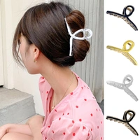 505 Naievear Hair Claw Clip Solid Color Elegant Acrylic Clamp Non-slip Styling - 6 mixed colors, Large