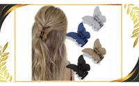 0002 Butterfly Hair Clip Hair Claw Crab Barrettes Solid Sweet Simple Hair Clamps For Women Girls Hair Claw Clips Toddler Girl Hair Accessories - 2،5