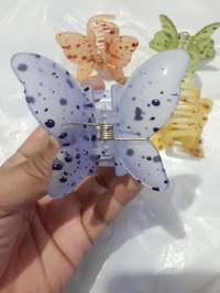 0002 Butterfly Hair Clip Hair Claw Crab Barrettes Solid Sweet Simple Hair Clamps For Women Girls Hair Claw Clips Toddler Girl Hair Accessories - 2،5