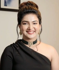 ASHWARYA  7 Line Choker Necklace Set with earring and mangtika mundi packing SKU : ASHWARYA  - Blue