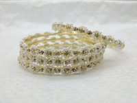 Pearl Moti BENGALS 4PCS PEARL MOTI WHITE STONE GOLDEN 2217 - ROSE