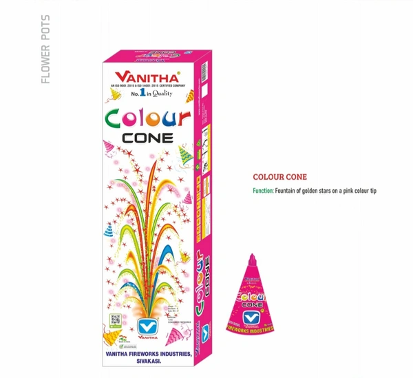 PINK COLOUR CONE 1 BOX 10 PIECES